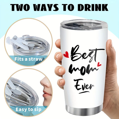 Best Mom Ever 20oz Stainless Steel Tumbler with Lid
